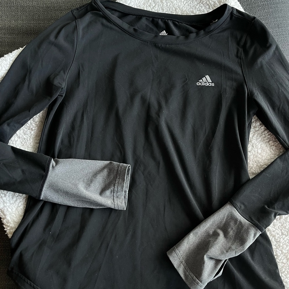 Adidas Black Climalite Top with White Logo size M